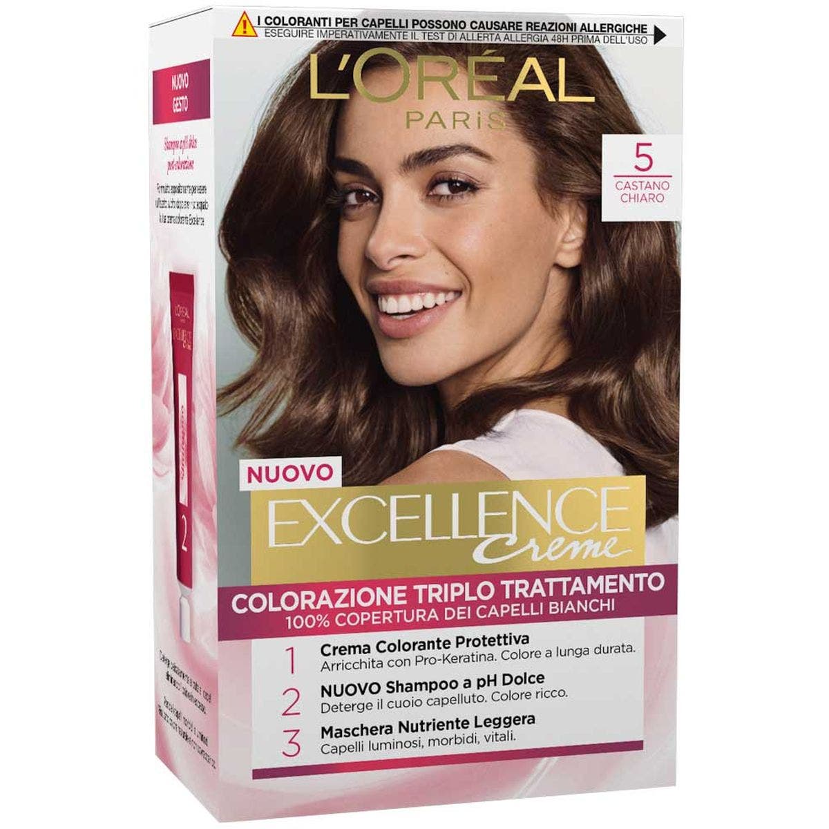 L'Oréal Paris Excellence Hair Color 5 Castaño Claro 1 Pieza-1