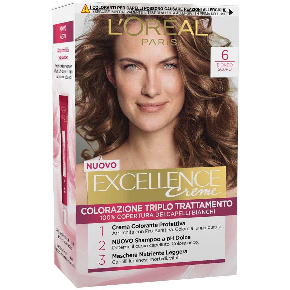 L'Oréal Paris Excellence Hair Color 6 Rubio oscuro 1 pieza-1