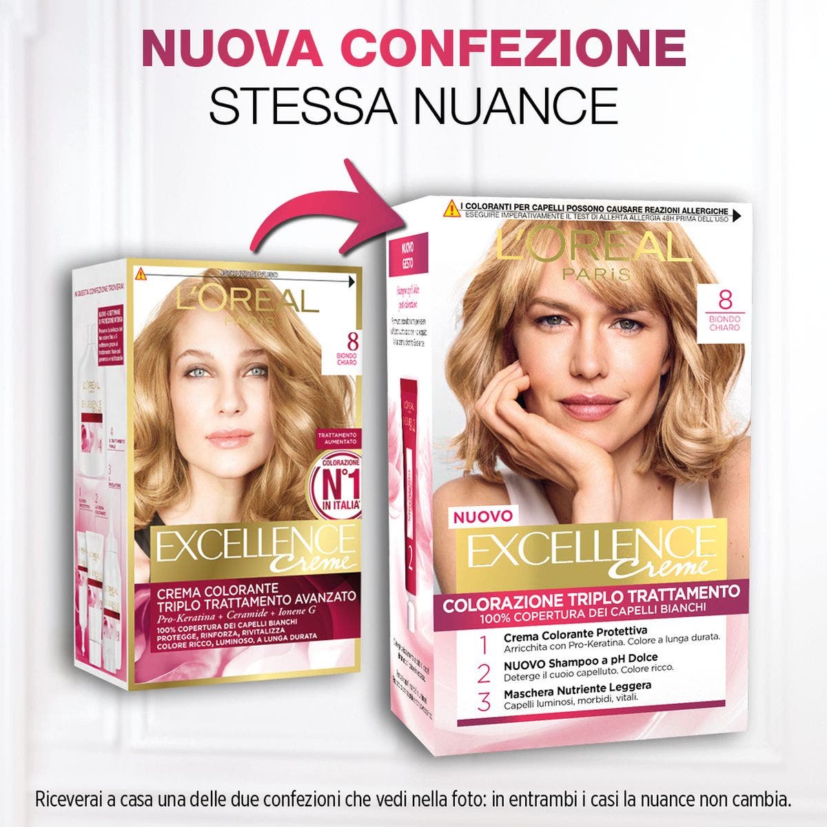 L'Oréal Paris Excellence Hair Color 8 Rubio claro 1 pieza-2