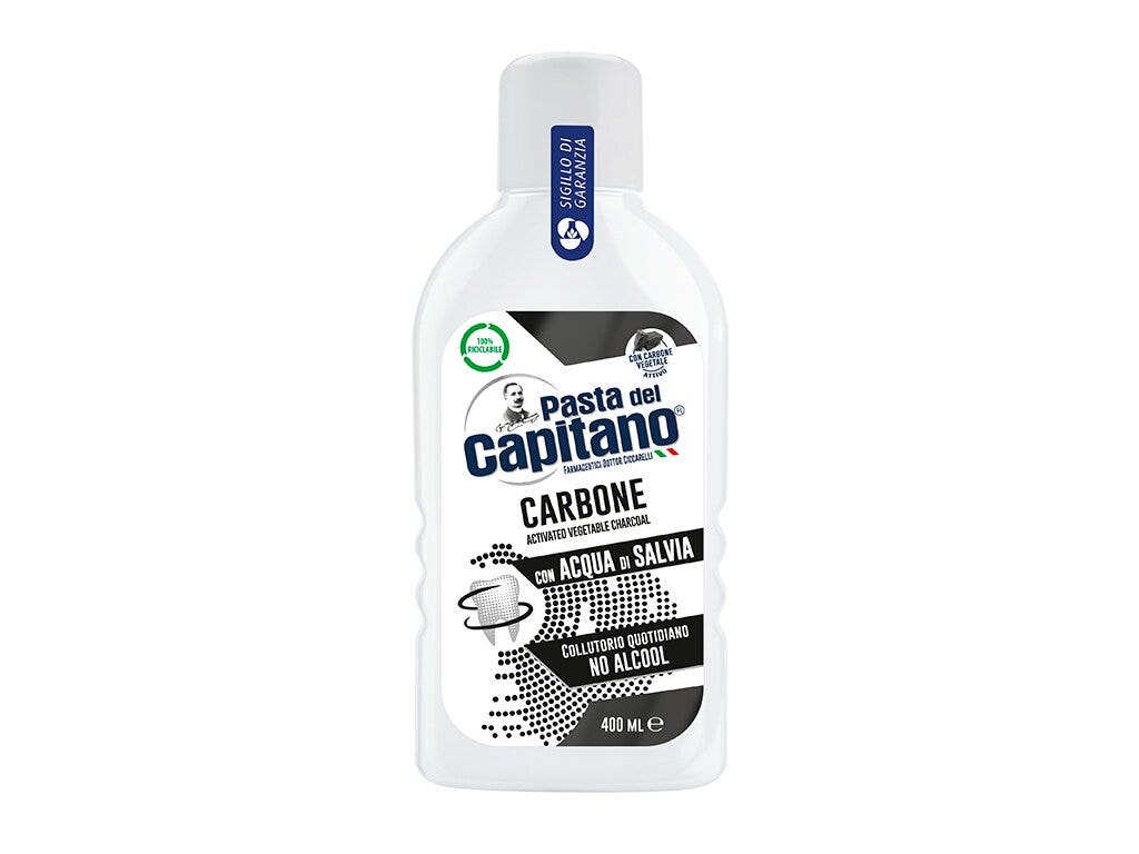 Enjuague Bucal Captain's Paste Carbón 400ml-1