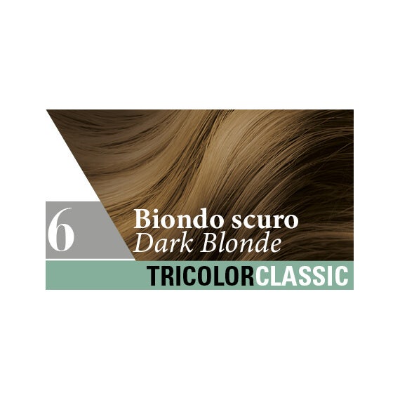 Specchiasol Tricolor Classic Tinte permanente 6 Rubio oscuro 2 tubos de 50 ml + 2 envases de 50 ml + 4 sobres de 8 ml