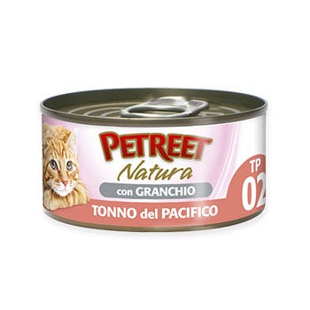 Pettreet Adult Atún del Pacífico con Cangrejo para Gatos Lata 140g-1