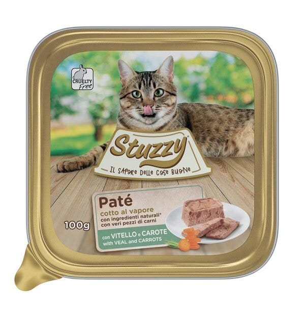 Stuzzy Paté de ternera y zanahorias para gatos 100 g