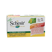 Schesir Multipack Filetes De Pollo Con Jamón Comida Húmeda Para Perros 4x85g-2
