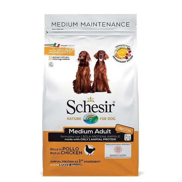 Schesir Rico En Pollo Alimento Seco Perros Adultos Tamaño Mediano Bolsa 3 Kg-2