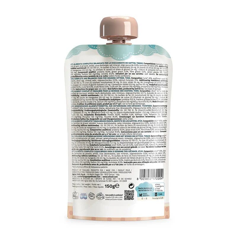 Schesir Comida húmeda de atún para gatitos 150 g