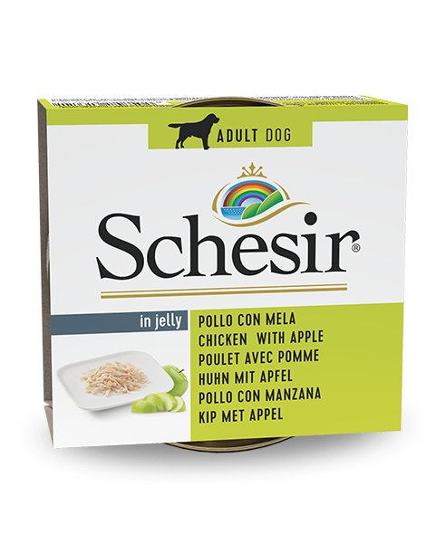 Schesir Pollo Con Manzana Comida Húmeda Perros Adultos Lata 150 g-2