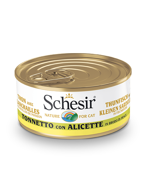 Schesir Atún Con Anchoas Lata Comida Húmeda Gato Adulto 70g-2