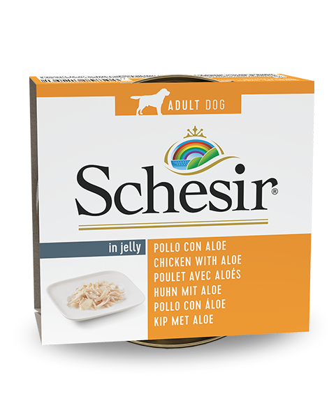 Schesir Pollo Con Aloe Comida Húmeda Perros Adultos Lata 150 g-1