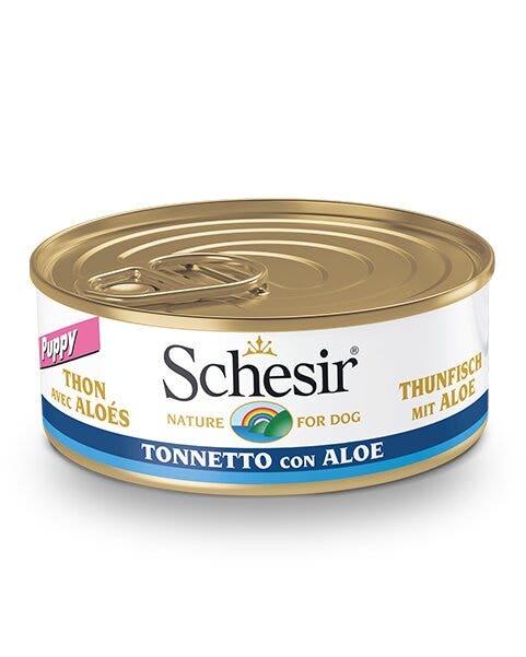 Schesir Tonneto Con Aloe Comida Húmeda Perros Cachorros Lata 150 g-4
