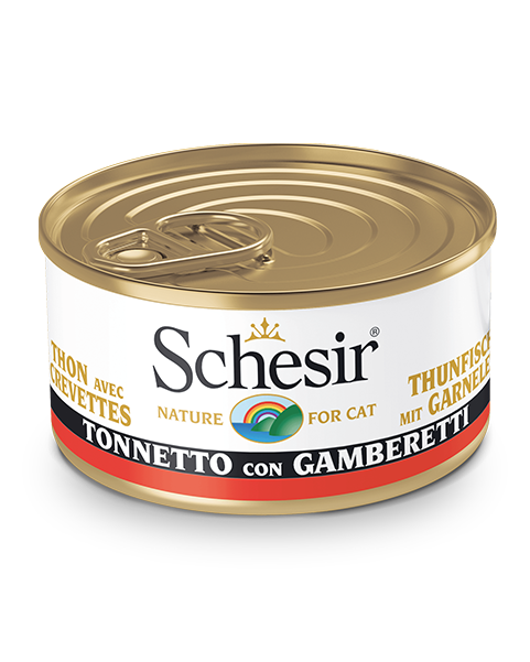 Schesir Atún Con Gambas Lata Comida Húmeda Gato Adulto 85 g-2