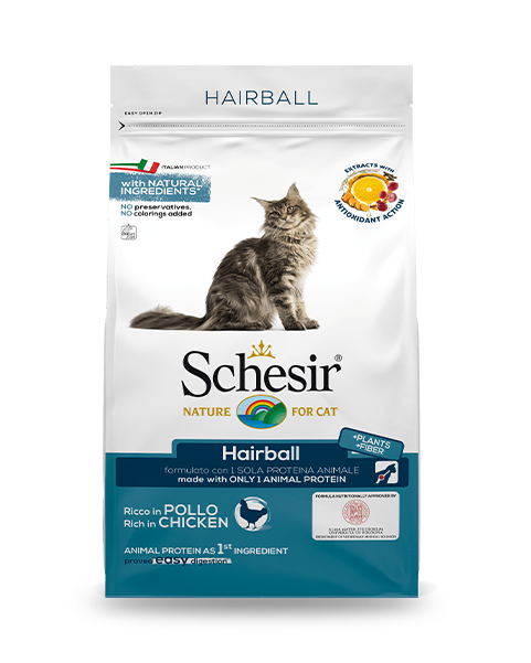 Schesir Hairball Croquetas Para Bolas De Pelo Gatos Adultos Ricas En Pollo Bolsa 400 g-2