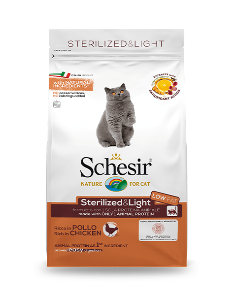 Schesir Sterilized & Light Croquetas Gatos Adultos Ricas En Pollo Bolsa 400 g-2
