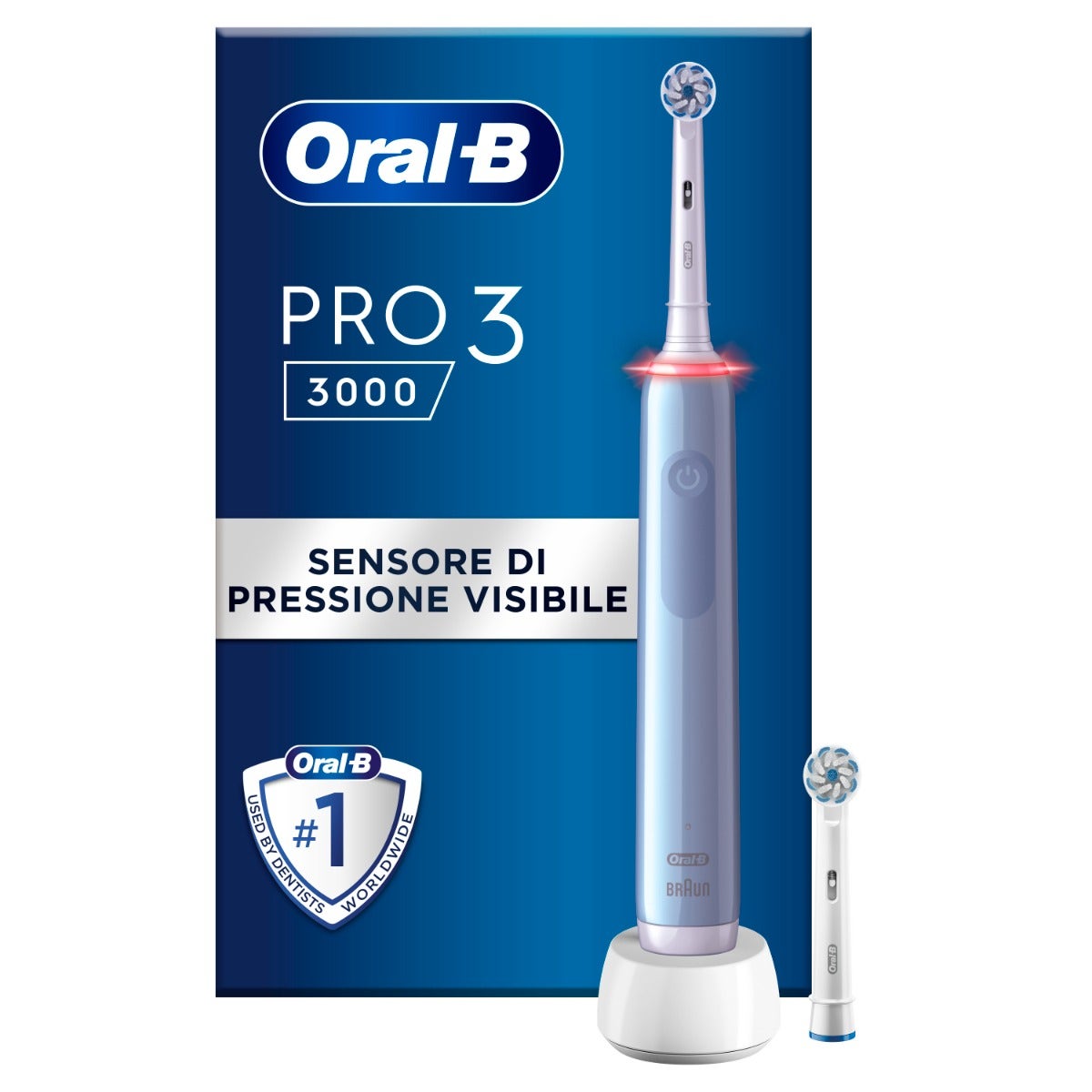 Oral-B Spazzolino Elettrico Ricaricabile Pro Series 3 Blu + 2 Testine