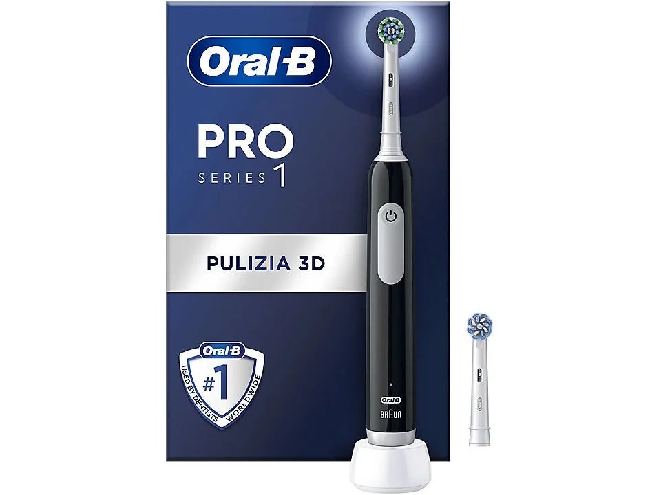 Oral-B Pro Series 1 Cepillo Eléctrico Negro + 1 Cabezal de Recambio