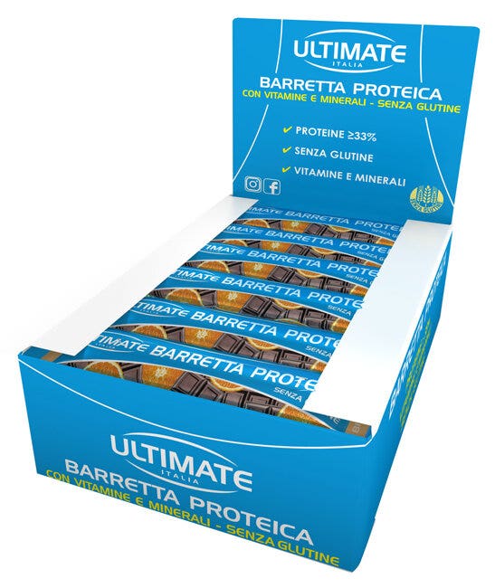 Ultimate Barrita proteica de chocolate negro y naranja 24 x 40 g
