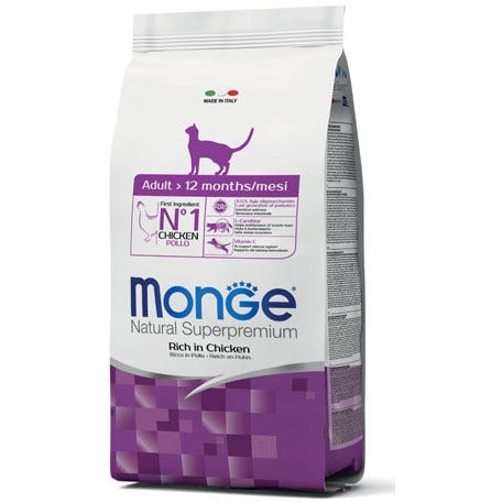 Monge Rich In Chicken Alimento Seco para Gatos Adultos Bolsa 400g-2