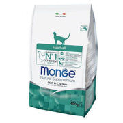 Monge Rich In Chicken Hairball Alimento Seco para Gatos Adultos Bolsa 400g-1