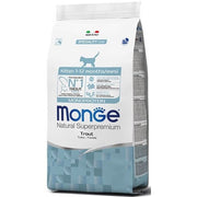 Monge Trucha Monoprotein Comida seca para gatos cachorros de 1 a 12 meses, bolsa de 1,5 kg