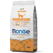 Monge Pavo Light, pienso seco para gatos adultos, saco de 1,5 kg