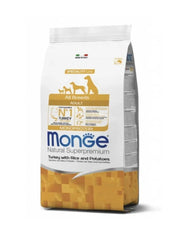 Monge Natural Superpremium Monoprotein  Pienso seco de pavo, arroz y patatas para perros adultos de todos los tamaños 2,5 kg