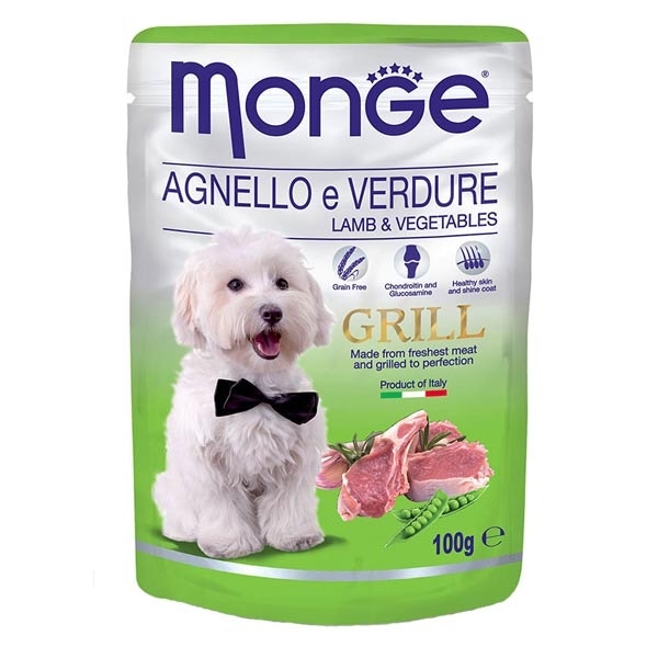 Monge Grill Cordero y Verduras Comida húmeda para perros adultos 100 g