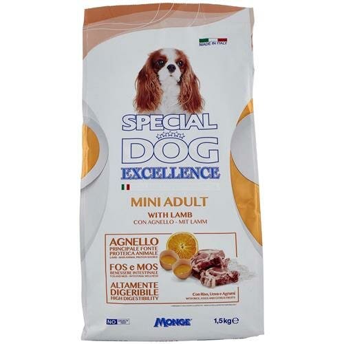Special Dog Excellence Pienso seco de cordero para perros adultos de tamaño mini 1,5 kg