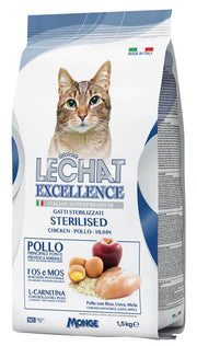 LeChat Excellence Sterilised Comida seca de pollo para gatos adultos 1,5 kg