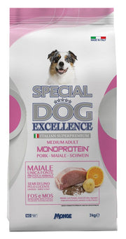 Special Dog Excellence Monoproteico Pienso Seco Cerdo y Patatas para Perros Adultos de Tamaño Mediano 3 kg