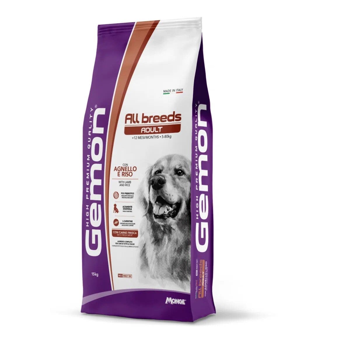Gemon Cordero Y Arroz Pienso Perros Adultos Tamaño Mediano Bolsa 15 Kg-5