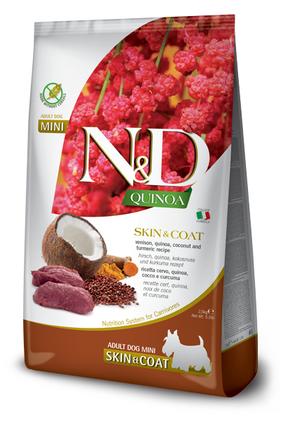 Farmina N&D Quinoa Skin & Coat Cibo Secco Per Cani Adulti Taglia Mini Sacco 2,5Kg