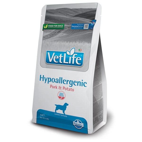 Farmina Vet Life Hypoallergenic Pork & Potato Comida seca para perros, saco de 2 kg