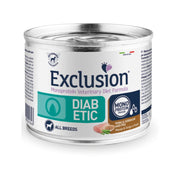 Exclusion Monoprotein Veterinary Diet Fórmula para Diabéticos, Comida Húmeda de Cerdo/Sorgo/Guisantes para Perros Adultos, 200 g