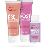 Kit Sos Mask Crema Pre-Mascarilla 75 ml + Crema Post-Mascarilla 75 ml + Fluido Limpiador 50 ml