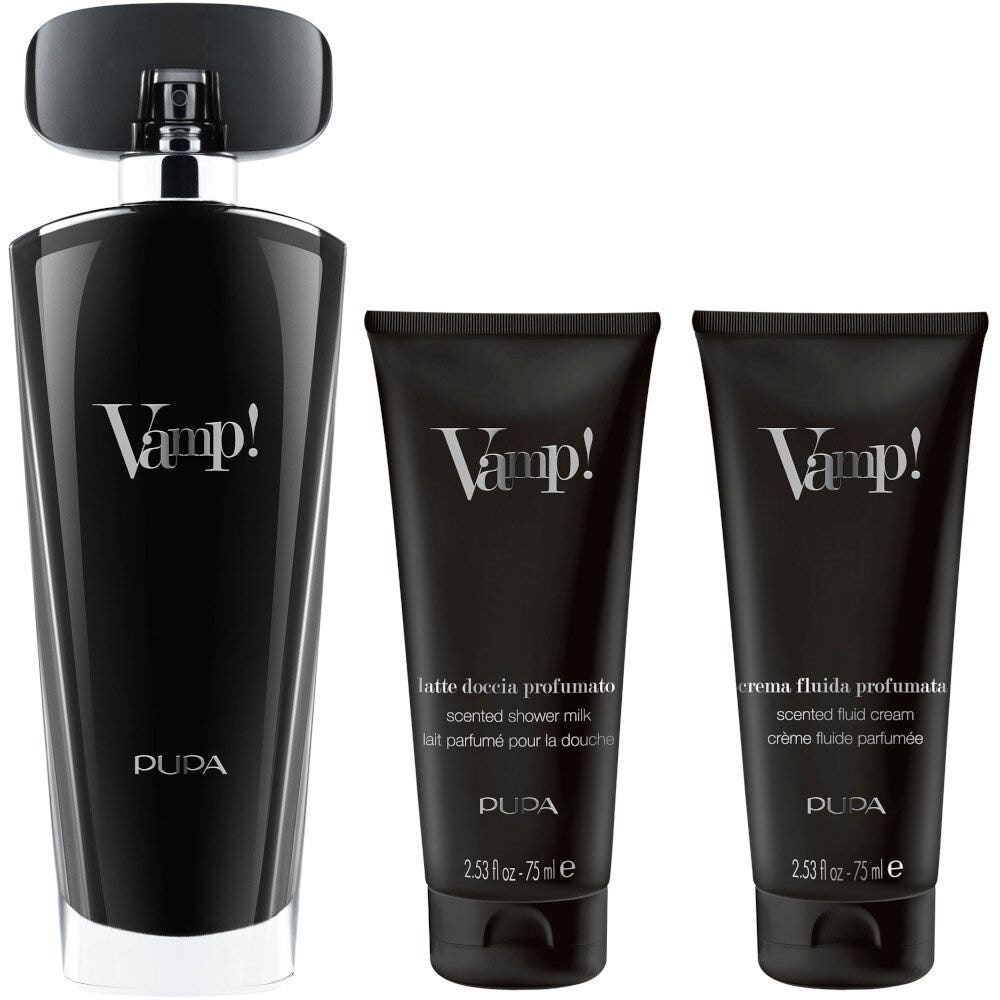 Pupa Kit Vamp! Black Eau de Parfum 100 ml + Leche de ducha perfumada 75 ml + Leche corporal perfumada 75 ml