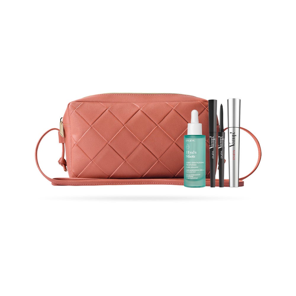 Pupa Kit de máscara de pestañas Vamp! 9 ml + Lápiz de ojos resistente al agua Vamp! 0,35 g + Hyalu Shots, sérum de hidratación profunda 30 ml
