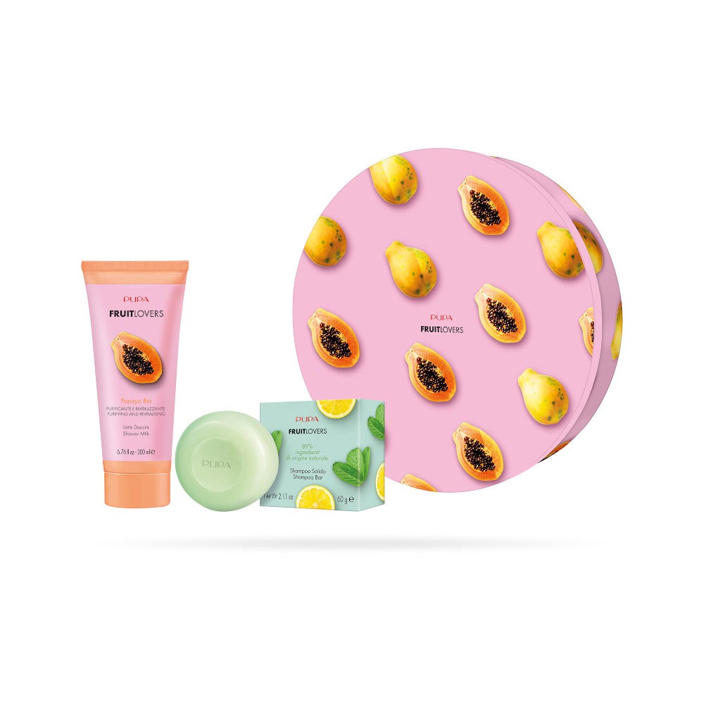 Pupa Fruit Lovers Kit 2 002 Papaya Latte Doccia 200ml + Shampoo Solido 60g