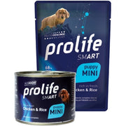 Prolife Smart Pollo fresco con arroz, comida húmeda para cachorros de raza pequeña, lata de 200 g