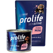 Prolife Sensitive Cordero Fresco con Arroz, Comida Húmeda para Cachorros de Raza Pequeña, Bolsita de 100 g