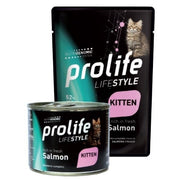 Prolife Life Style Salmón fresco, comida húmeda para gatitos, sobre de 85 g