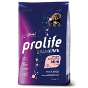Prolife Grain Free Sensitive Cerdo y Patata - Pienso seco para cachorros de raza pequeña - Saco de 600 g