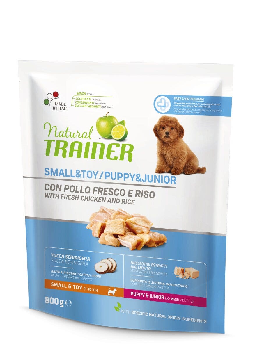 Natural Trainer Croquetas De Pollo Fresco Para Cachorros Tamaño Pequeño Bolsa 800g-3