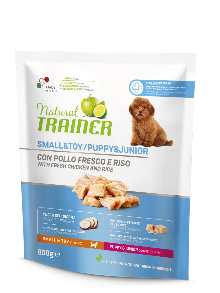 Natural Trainer Croquetas De Pollo Fresco Para Cachorros Tamaño Pequeño Bolsa 800g-2