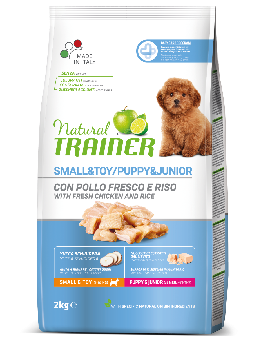 Entrenador Natural Croquetas De Pollo Fresco Para Cachorros Tamaño Pequeño Bolsa 2kg-2