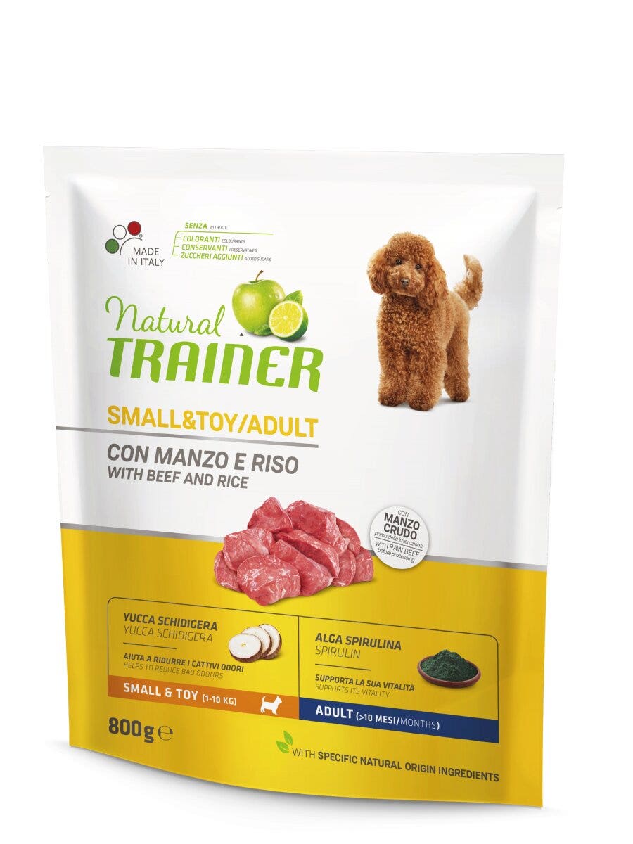 Entrenador Natural Croquetas Ternera / Arroz Para Perros Adultos Tamaño Pequeño Bolsa 800g-3