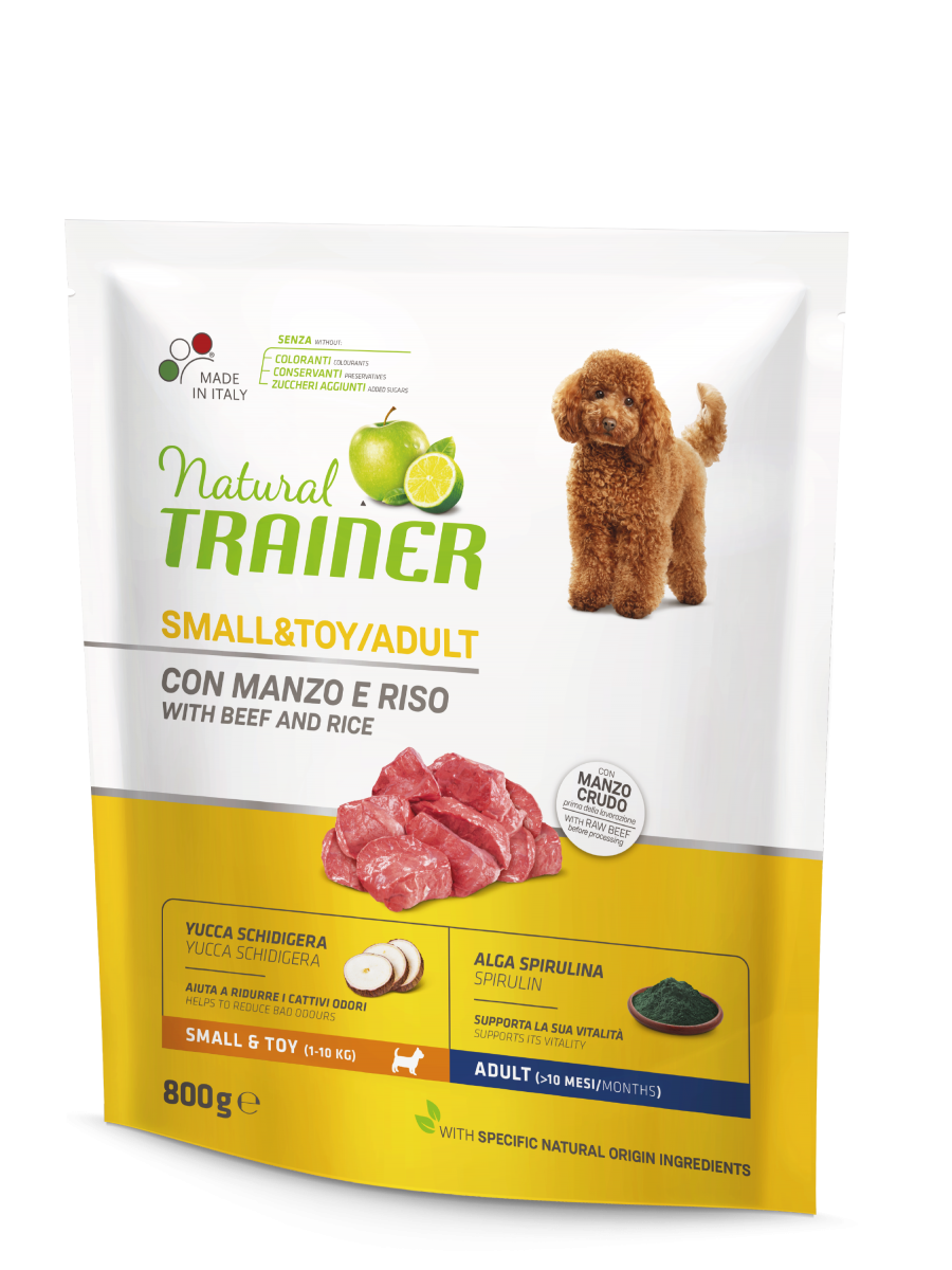 Entrenador Natural Croquetas Ternera / Arroz Para Perros Adultos Tamaño Pequeño Bolsa 800g-2