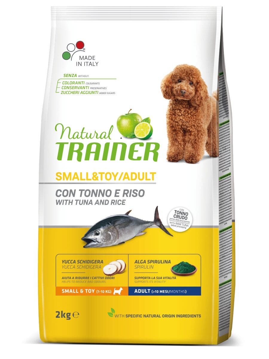 Entrenador Natural Croquetas De Atún/Arroz Para Perros Adultos Tamaño Pequeño Bolsa 2kg-3