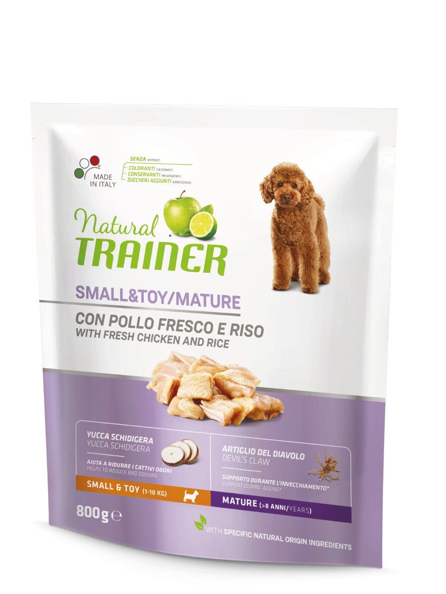 Entrenador Natural Croquetas De Pollo Fresco Para Perros Adultos Tamaño Pequeño Bolsa 800g-3