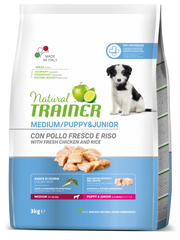 Entrenador Natural Croquetas De Pollo Fresco Para Cachorros Tamaño Mediano Bolsa 3kg-2