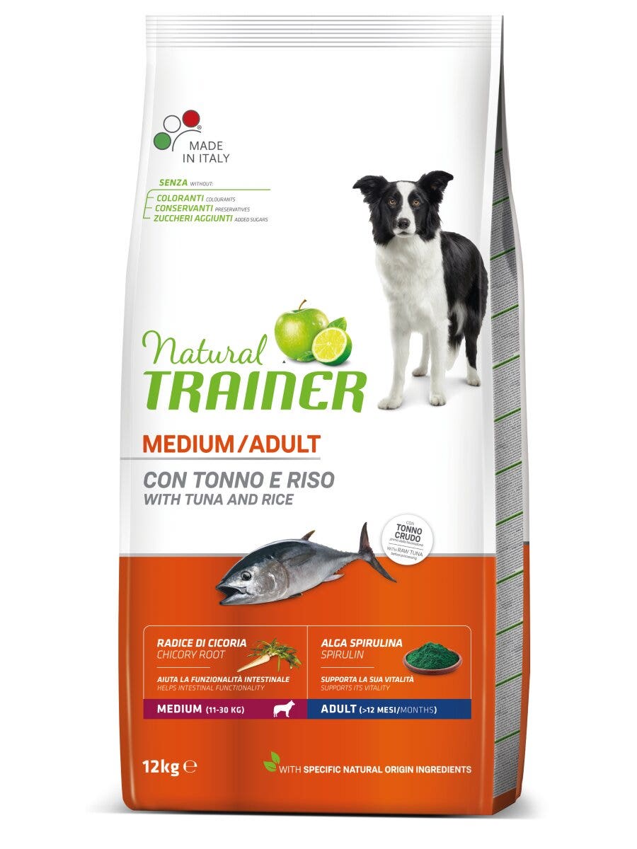 Entrenador Natural Croquetas Atún / Arroz / Alga Espirulina Para Perros Medianos Bolsa 12kg-3
